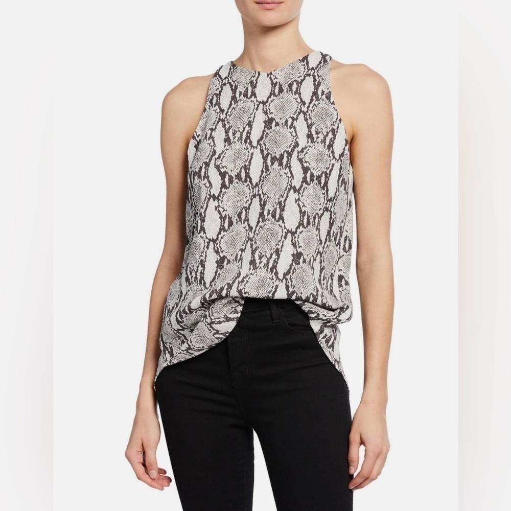 Alc halter top cami tank size 2 anise snakeskin sleeveless silky animal print​